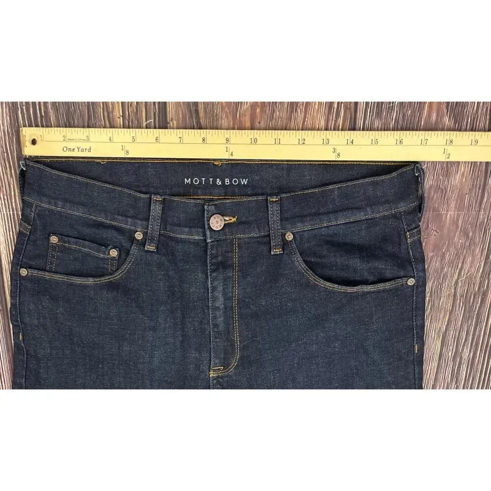Mott & Bow Dark Blue Slim Jeans Mens Size 34x32 (Actual 34x32) Stretch